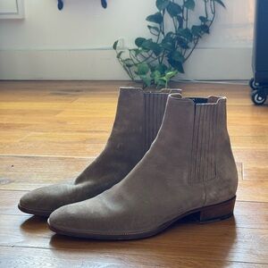Men's YSL Tan Suede Chelsea Boots